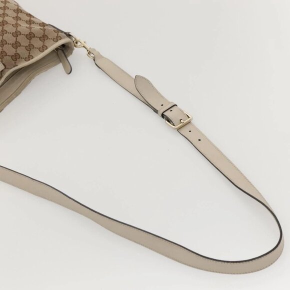 GUCCI GG Canvas Shoulder Bag Beige Gold - Picture 7 of 16
